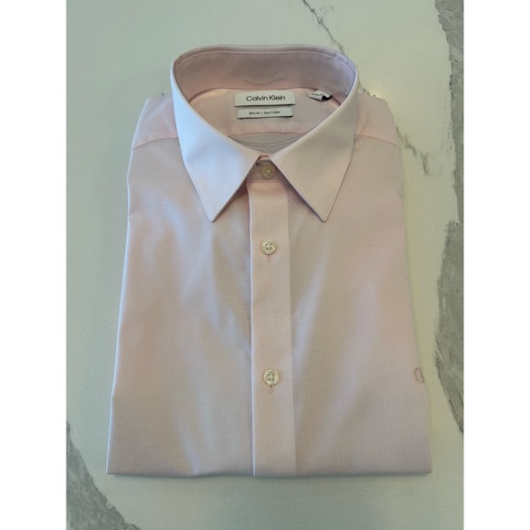 Calvin Klein Men’s Slim-Fit Flex Collar Dress Shirt Size 16* Modern Style M1305 - Picture 3 of 9